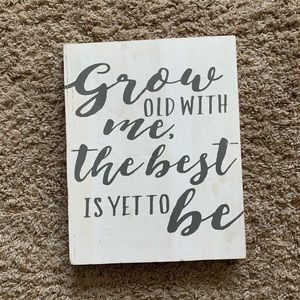 🎉4 for $20🎉 Grow Old With Me sign